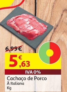 Auchan Porco nacional cachaço italiana kg promoção