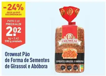 ALDI Pão de forma oroweat promoção