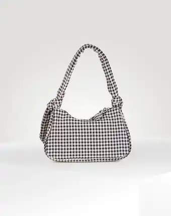 Naf Naf Bolso baguette vichy color negro promoção