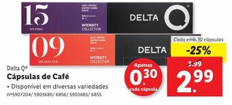Lidl Cápsulas de café delta q promoção