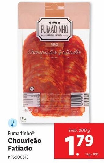 Lidl Chouriço fumadinho promoção