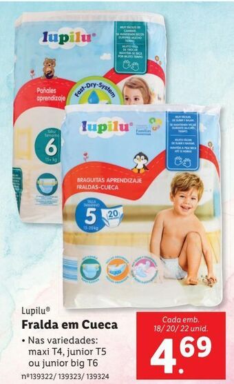 Lidl Fraldas lupilu promoção