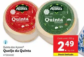Lidl Queijos quinta dos açores promoção