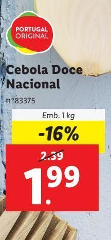 Lidl Cebola promoção