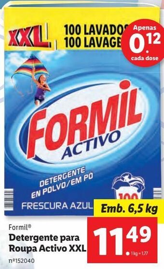 Lidl Detergente formil promoção