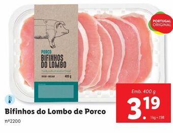 Lidl Filé suíno promoção