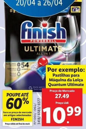 Lidl Detergente lavalouça finish promoção