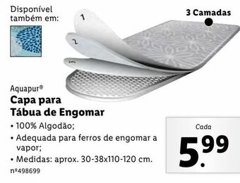 Lidl Capa para tábua de passar roupa promoção