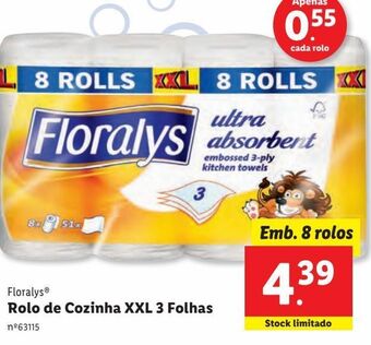 Lidl Papel toalha floralys promoção