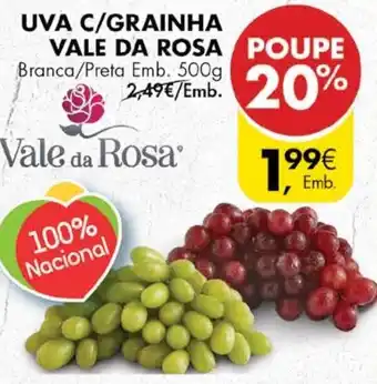 Pingo Doce Uva C/Grainha VAle da Rosa 500g promoção