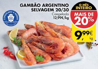 Pingo Doce Gambão Argentino Selvagem 20/30 Congelado promoção