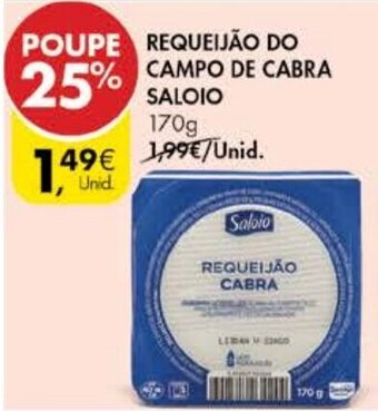 Pingo Doce Requeijão do Campo de Cabra Saloio 170g promoção