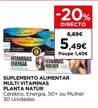 El Corte Inglés Vitaminas planta natur promoção