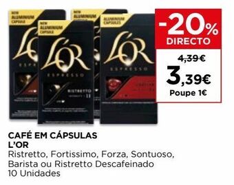 El Corte Inglés Cápsulas de café l'or promoção
