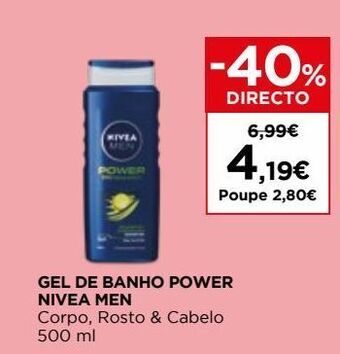 El Corte Inglés Gel de banho nivea men promoção