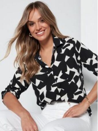 Venca Camisa estampada manga comprida regulável promoção