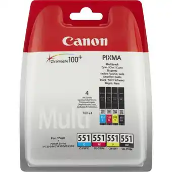 MediaMarkt Tinteiro canon cli-551 multicor com papel 50f promoção