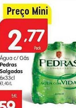 Minipreço Água pedras salgadas promoção