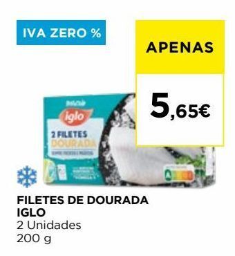 El Corte Inglés Filé de peixe iglo promoção