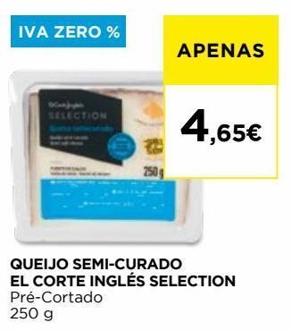 El Corte Inglés Queijo curado el corte inglés promoção