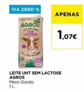 El Corte Inglés Leite sem lactose agros promoção
