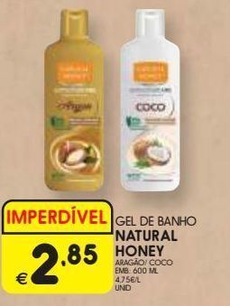 Meu Super Gel de banho natural honey promoção