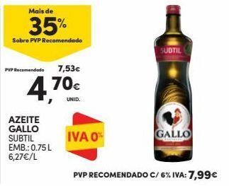 Continente Bom dia Azeite gallo promoção