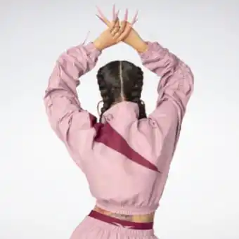 Reebok Cardi b woven satin jacket promoção