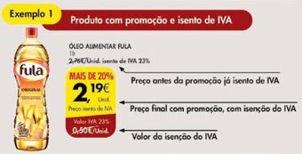 Pingo Doce ÓLEO ALIMENTAR FULA 1L promoção