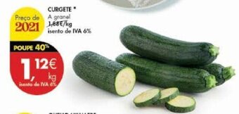 Pingo Doce CURGETE a granel kg promoção