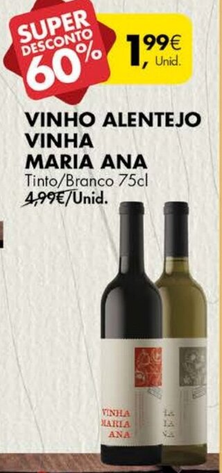 Vinho Alentejo Vinha Maria Ana 75cl