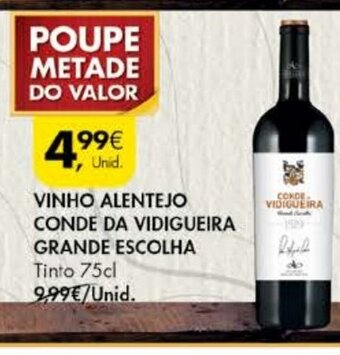 Pingo Doce Vinho Alentejo Conde da Vidigueira Grande Escolha 75cl promoção