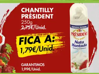 Pingo Doce Chantilly Présidente 250g promoção