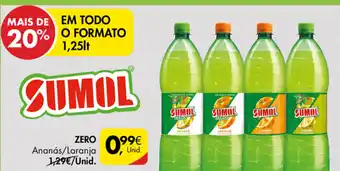 Pingo Doce Sumol Zero 1,25lt promoção