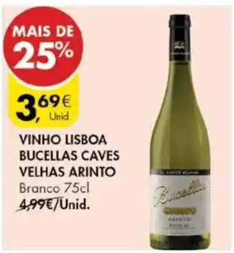 Vinho Lisboa Bucellas Caves Velhas Arinto 75cl
