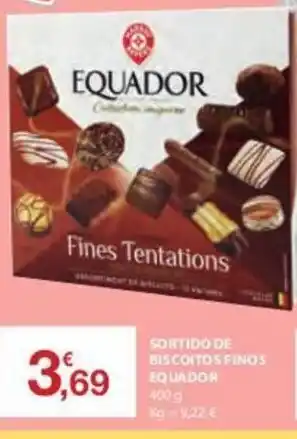 E.Leclerc Sortido de Biscoitos Finos Equador 400g promoção