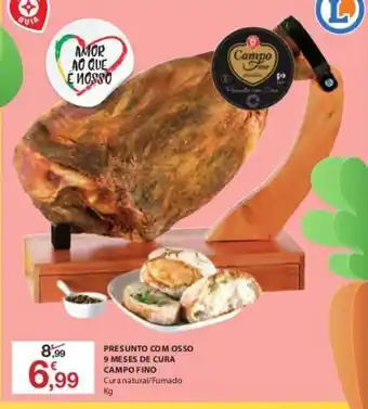 E.Leclerc Presunto com Osso 9 Masses de Cura Campo Fino promoção