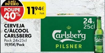 Pingo Doce Cerveja C/Álcool Carlsberg Pack 24x25cl promoção