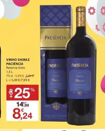 Vinho Shiraz Paciência 1,5L