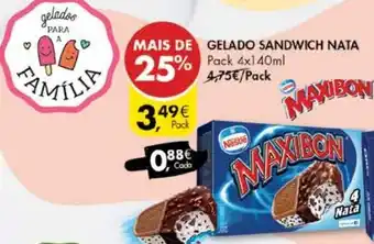 Gelado Sandwich Nata 4x140ml