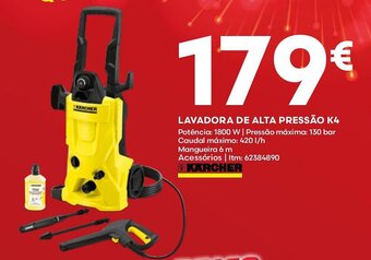 Bricomarché LAVADORA DE ALTA PRESSÃO K4 Potência: 1800 W promoção