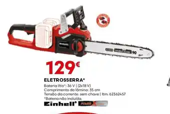 Bricomarché ELETROSSERRA* Bateria lítio*: 36 V (2x18 V) promoção