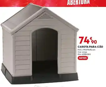 CASOTA PARA CÃO PVC | 99x99x95 cm
