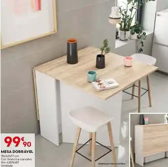 Bricomarché MESA DOBRÁVEL 78x140x77 cm promoção