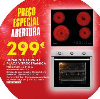 Bricomarché CONJUNTO FORNO + PLACA VITROCERÂMICA promoção