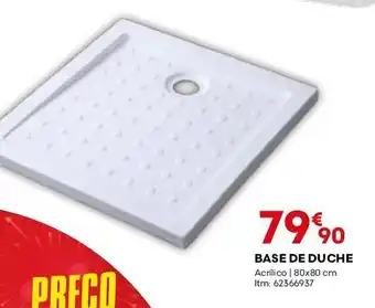 Bricomarché BASE DE DUCHE Acrílico | 80x80 cm Itm: 62366937 promoção