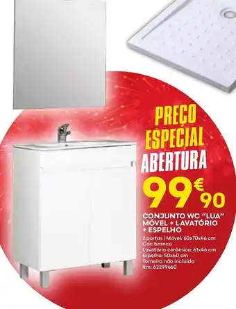 Bricomarché CONJUNTO WC "LUA" MÓVEL + LAVATÓRIO promoção