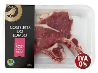 Auchan Costeletas do lombo porco preto promoção