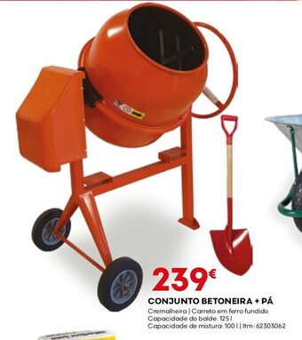 Bricomarché CONJUNTO BETONEIRA + PÁ promoção