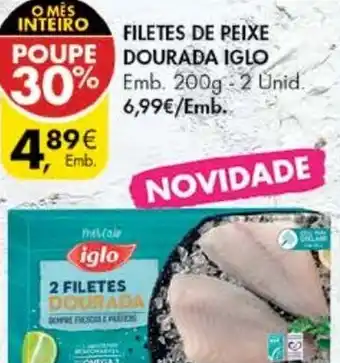 Pingo Doce Filetes de Peixe Dourada Iglo 200g promoção